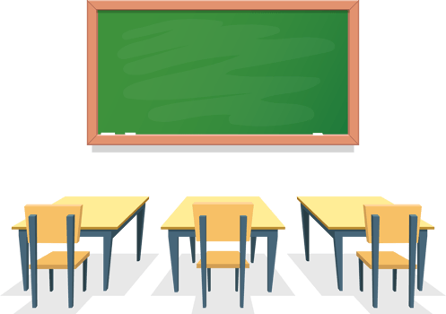 School desk clipart design illustration png