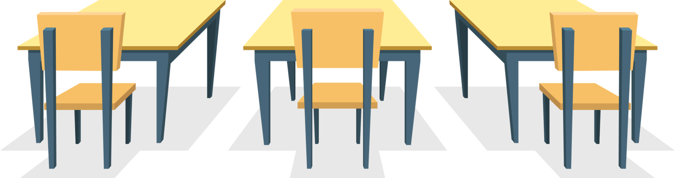 School desk clipart design illustration png