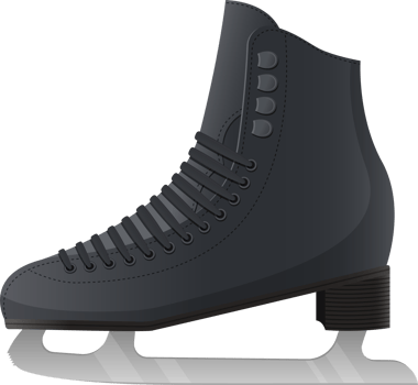 Ice and roller skates clipart design illustration png