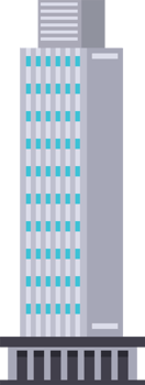 Skyscraper city buildings clipart design illustration png