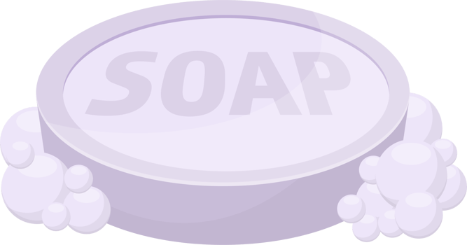 Solid soap for washing clipart design illustration png