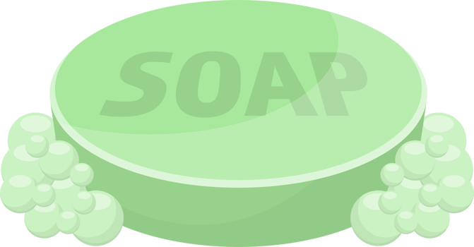 Solid soap for washing clipart design illustration png