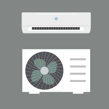 Air condition indoor outdoor and remote full vector design