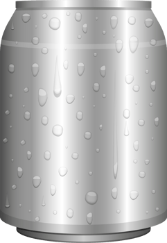 Realistic matal soda can clipart design illustration png