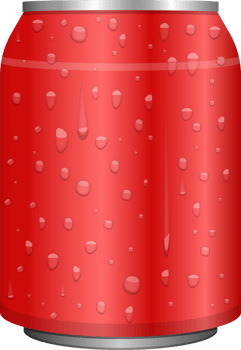 Realistic matal soda can clipart design illustration png