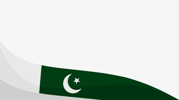 blank white background with pakistan flag for pakistan important day design template vector