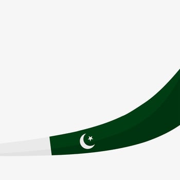 blank white background with pakistan flag for pakistan important day design template vector