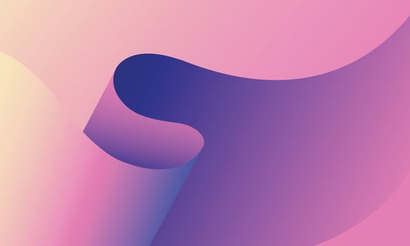 Curved corner paper vector design for poster and print background. Scroll page curls in 3d for wallpaper. Collection of abstract paper in pastel color gradient.