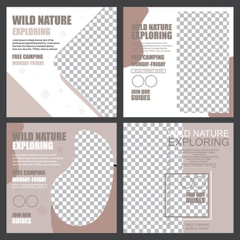 wild nature exploring banner template vector