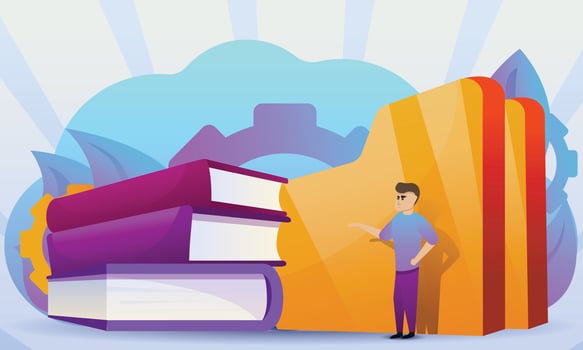 Archive concept background, cartoon style vector