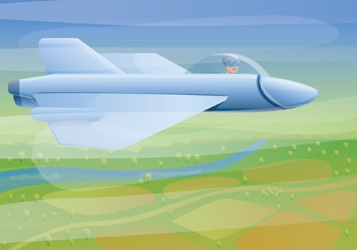 Pilot concept banner, cartoon style vector
