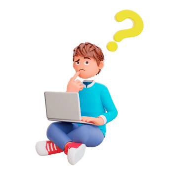 student with laptop sitting. online education concept, remote studying concept. png