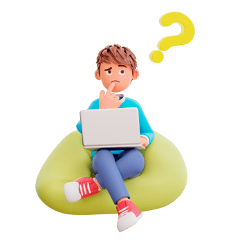 student with laptop sitting. online education concept, remote studying concept. png