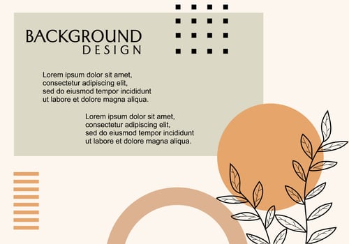 brown abstract banner vector with hand drawn elements. simple and trendy design.