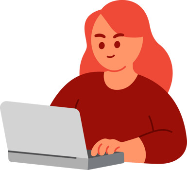 business women character design. Professional females in cartoon flat design illustration. Cute woman posing doing service for small business at home png