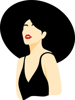 stylish young women dressed in casual and formal outfits. Flat design illustrations of woman portrait in trendy fashionable style png
