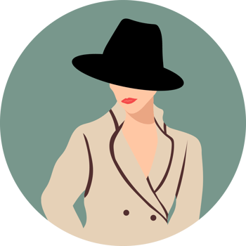 portrait stylish young women dressed in casual and formal outfits. Flat design illustrations of woman portrait in trendy fashionable style png