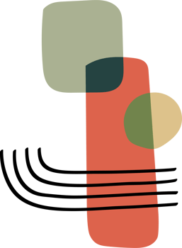 abstract line illustrations and hand drawn shapes. composition of boho style design elements for posters, wall art, decorations, and ornaments. png