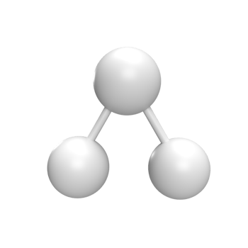 atomic components 3d icon model cartoon style concept. render illustration png