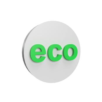 Eco badge 3d icon model cartoon style concept. render illustration png
