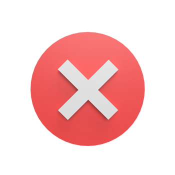 Cross mark 3d icon model cartoon style concept. render illustration png