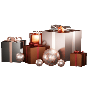 gift box and crystal ball 3D illustration png