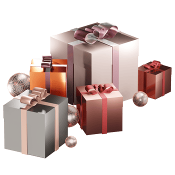 gift box and crystal ball 3D illustration png