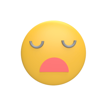 Emoticon 3d icon model cartoon style concept. render illustration png
