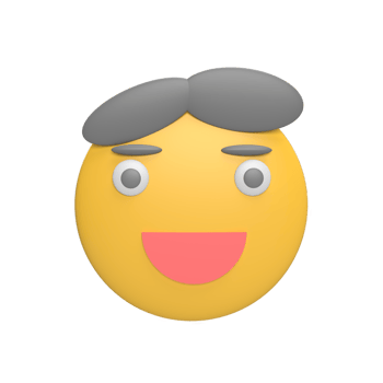 Emoticon 3d icon model cartoon style concept. render illustration png