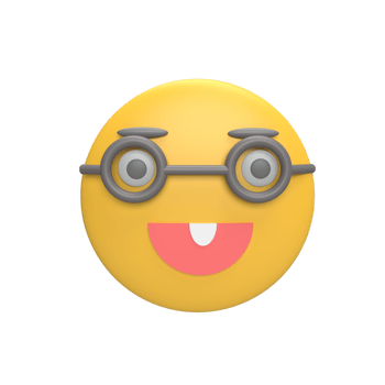 Emoticon 3d icon model cartoon style concept. render illustration png