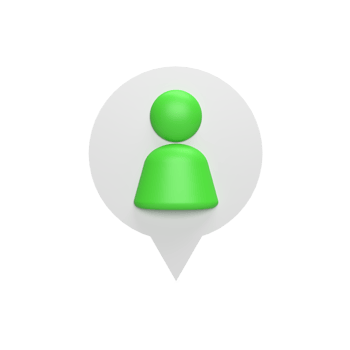 People location 3d icon model cartoon style concept. render illustration png