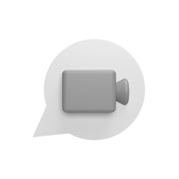 Video call with bubble chat 3d icon model cartoon style concept. render illustration png