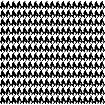 Fire Motifs Pattern for Decoration, Ornate or Graphic Design Element. Vector Illustration