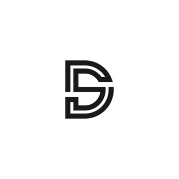 Initial letter DS SD Monogram Logo Design Vector Template