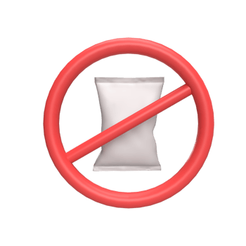 3D No Plastic. render illustration png