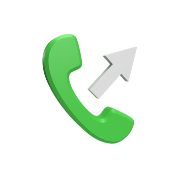 3D Outgoing call concept. rendered illustration png