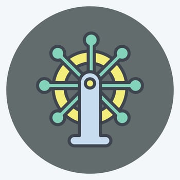 Icon Leadership. suitable for Startup symbol. color mate style. simple design editable. design template vector. simple illustration vector