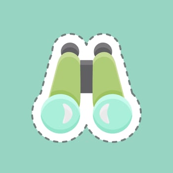 Sticker line cut Vision. suitable for Startup symbol. simple design editable. design template vector. simple illustration vector