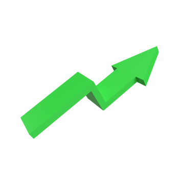 3D Increase Graph concept. rendered illustration png