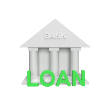 3D Bank Loan concept. rendered illustration png