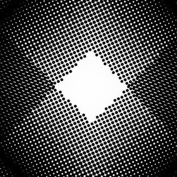 Halftone abstract vector black dots design element isolated on a white background.