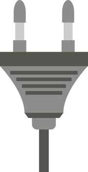 Electric plug flat vector icon for design element