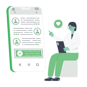 Live chat flat illustration is ready for premium use vector