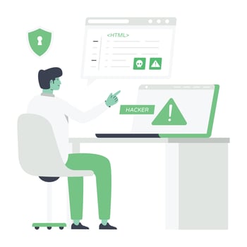 Premium flat illustration of crypto security vector
