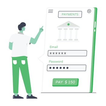 A visually appealing flat illustration of money transfer vector