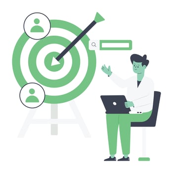 A target audience flat vector download