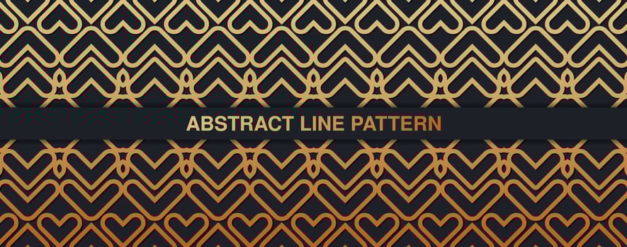 elegant dark and gold geometric pattern background vector