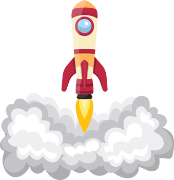 Rocket spaceship clipart design illustration png