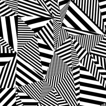 Black and white pattern, abstract geometric contrast background. Vector. vector