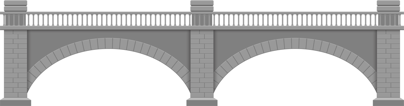 Stone bridge clipart design illustration png